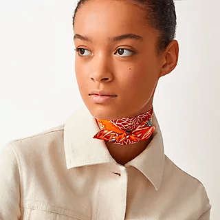 Hermès twiggy scarf in orange and red