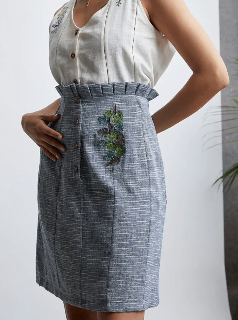 Skirt made from organic cotton by Singaporean company, Sui